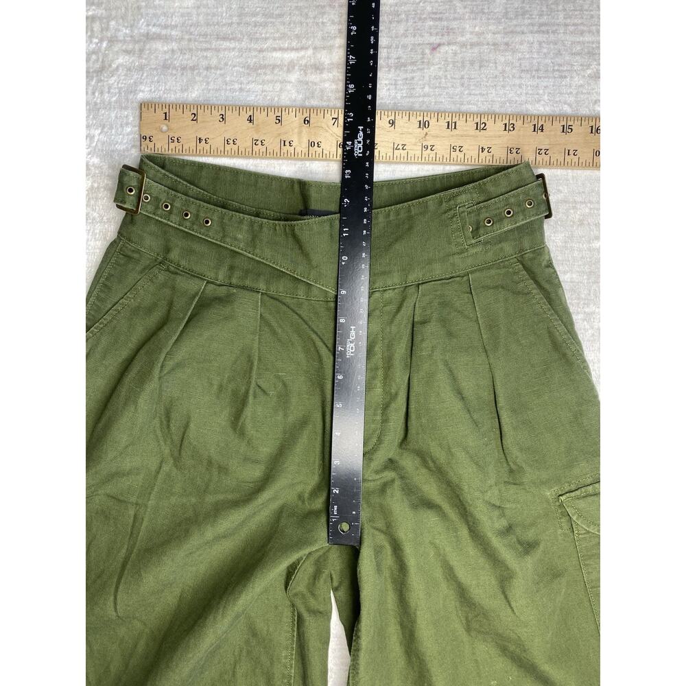 Banana Republic Explorer Culottes Womens Sz 2 Green Cotton Linen Wide Leg Shorts - Picture 12 of 15